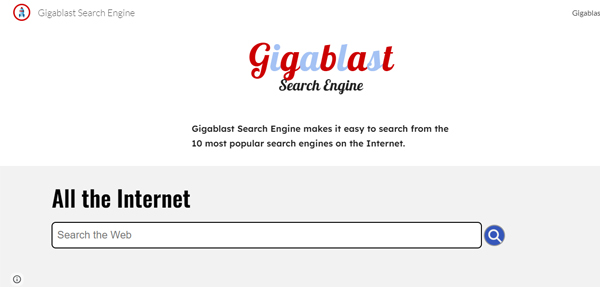 Buscadores Gigablast. Muestra resultados de los principales buscadores