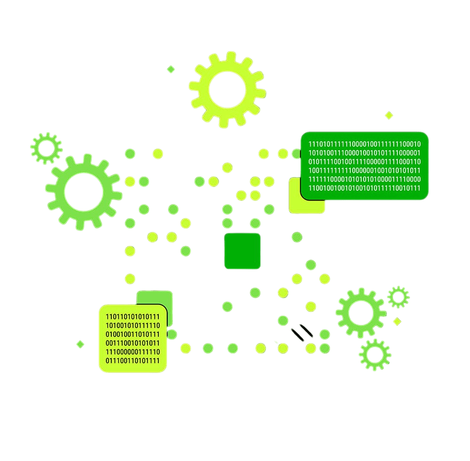 Ilustración de automatización de procesos con inteligencia artificial